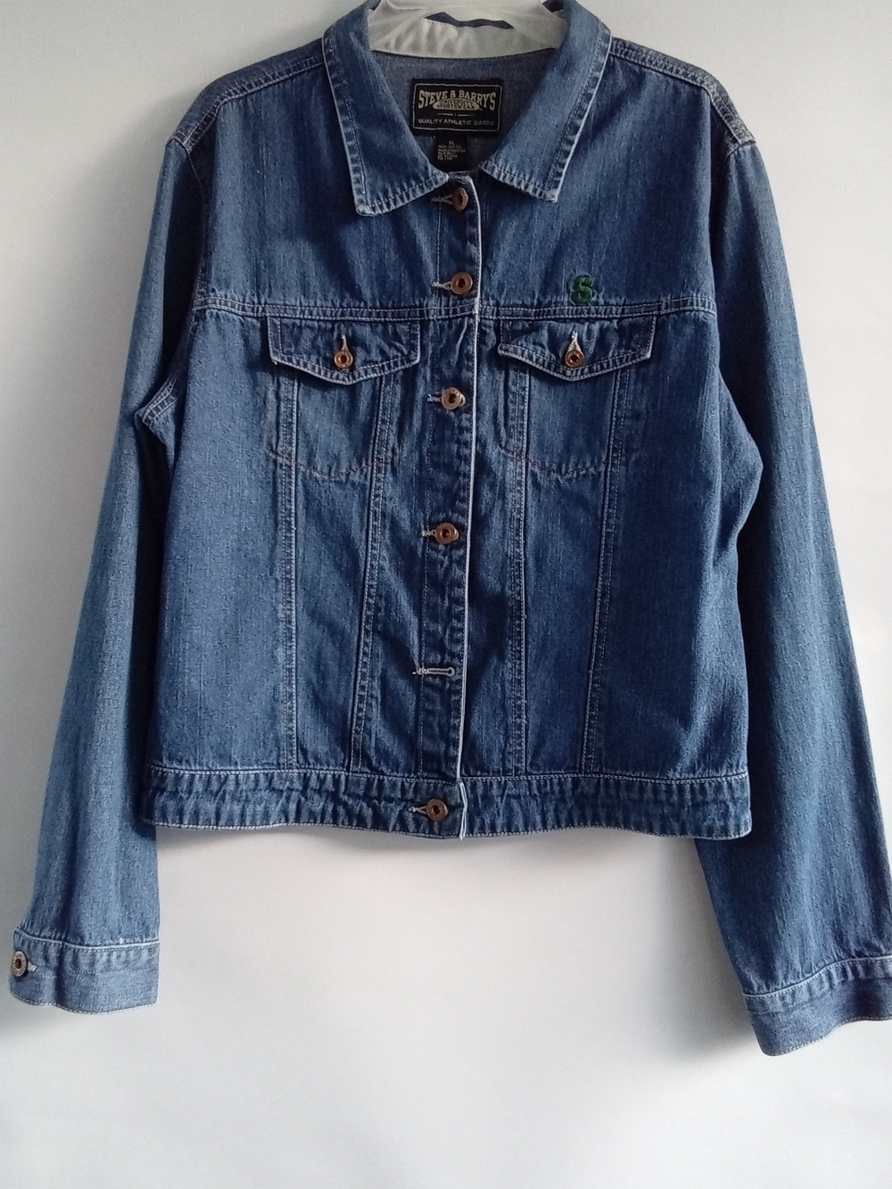 Steve & Barry's Vintage Blue Denim Trucker Jacket Size XL